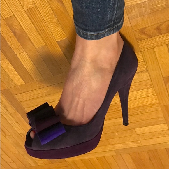 Stuart Weitzman Shoes - Stuart Weizmann Purple Platform Pump Sz 8