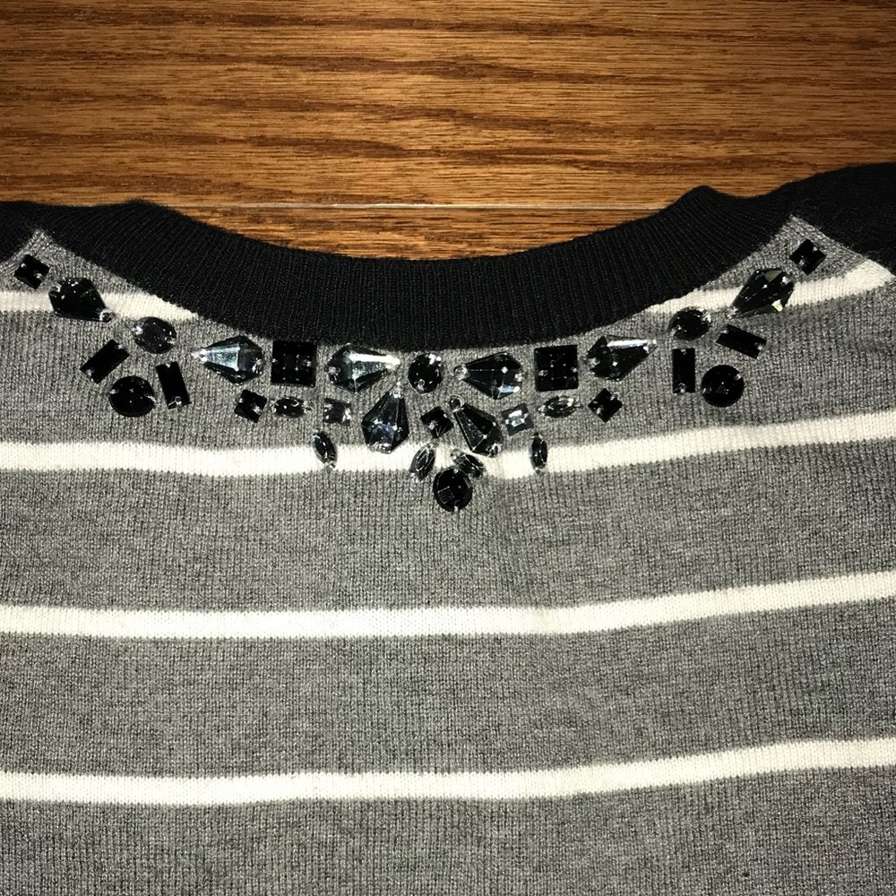 Merona Sweater with Jeweled Collar Detail