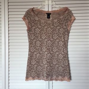 Beige Lace Top