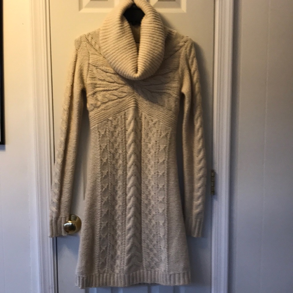 Bcbg cream sweater dress size small