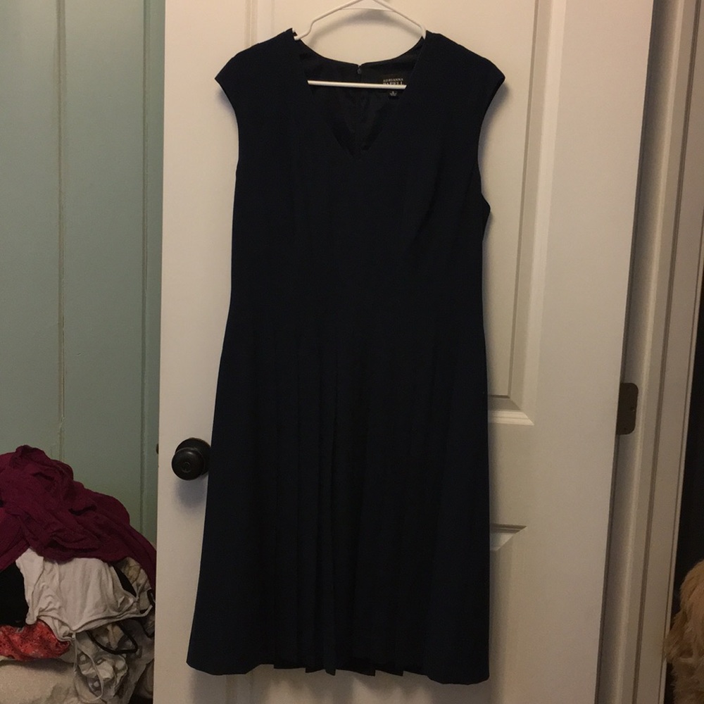 Adrianna Papell navy blue dress
