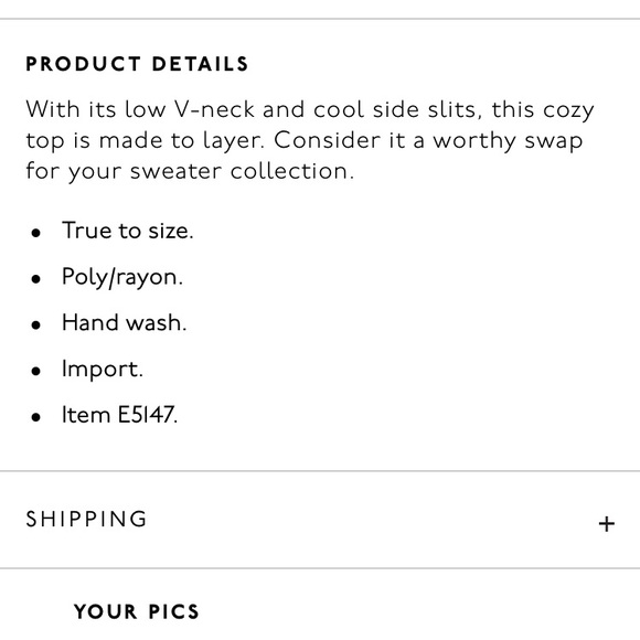 Madewell Low-V Pullover Top - Picture 6 of 6