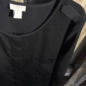 J.Crew black button down tunic dress