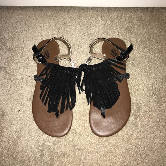 vans fringe sandals