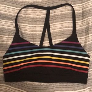 Old Navy Active black & rainbow detail sports bra