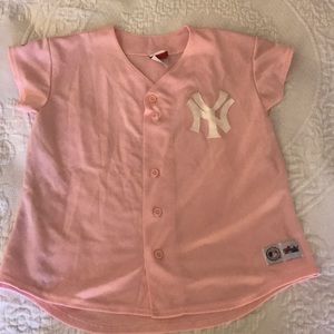 Pink Yankees jersey