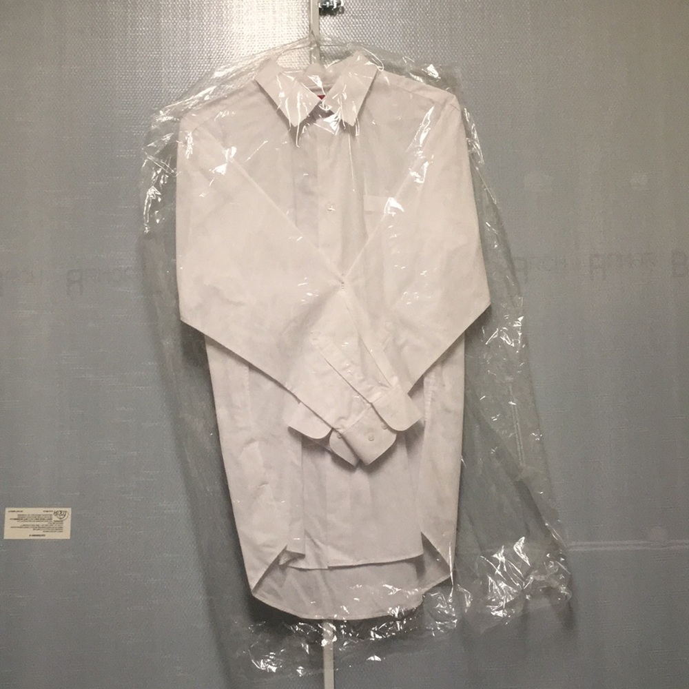 Bergamo New York Fitted White Collared Shirt