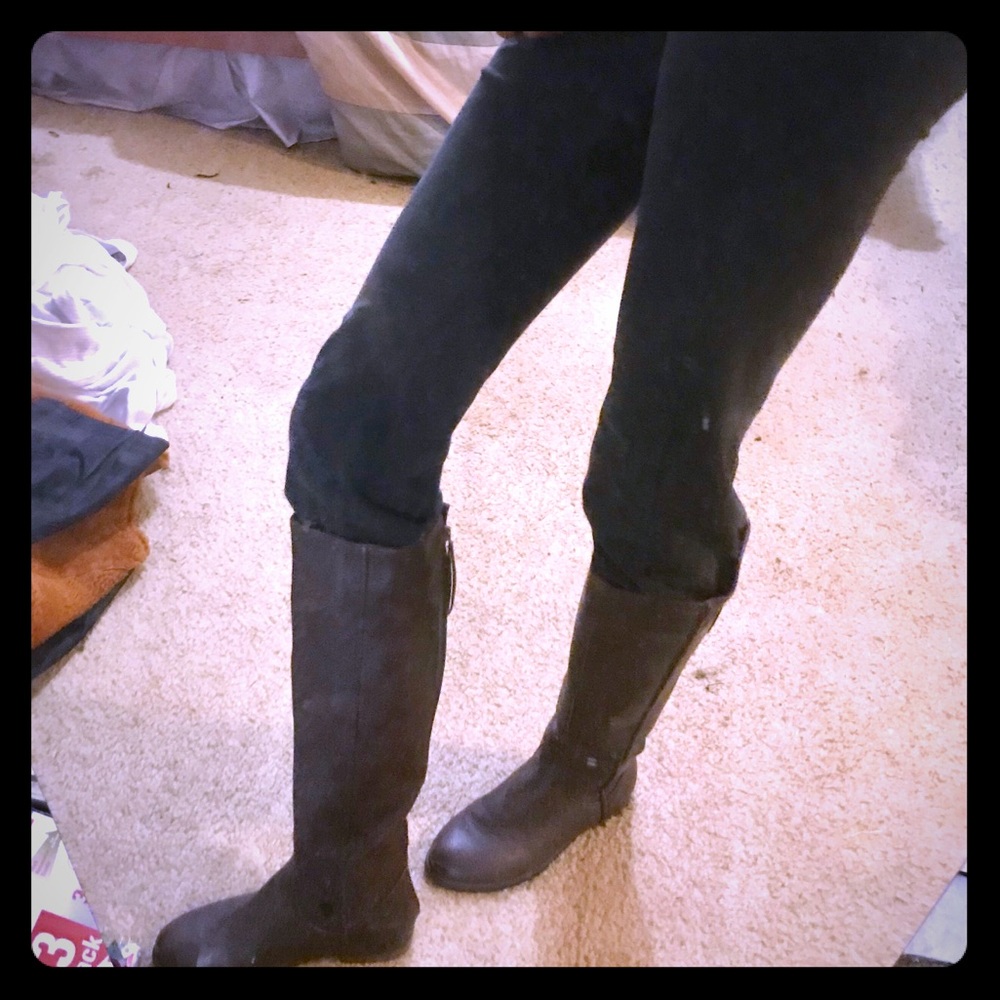 Brown riding boot