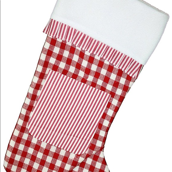 3 Matching Holiday Stockings Red White Christmas - Picture 3 of 4