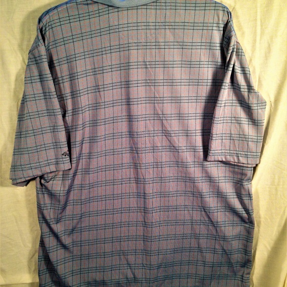 Greg Norman Blue Plaid Polo Casual Golf Shirt - Picture 5 of 5