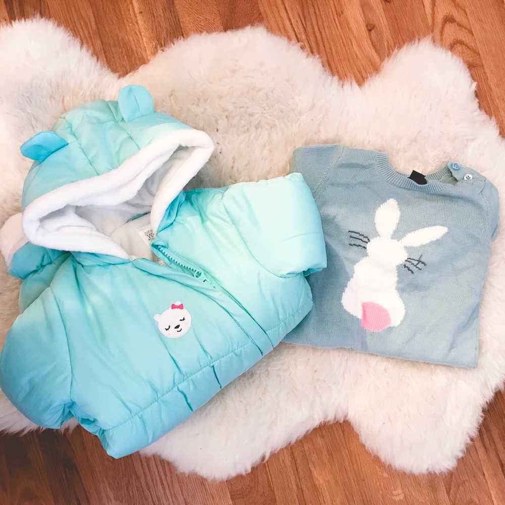 Baby snowsuit and bunny bodysuit bundle gap target