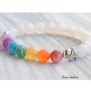 NEW Rainbow Boho Bead Bracelet
