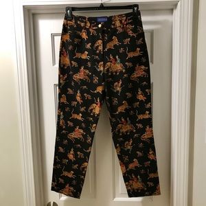 J. McLaughlin Women’s Black Print Pants Size 10