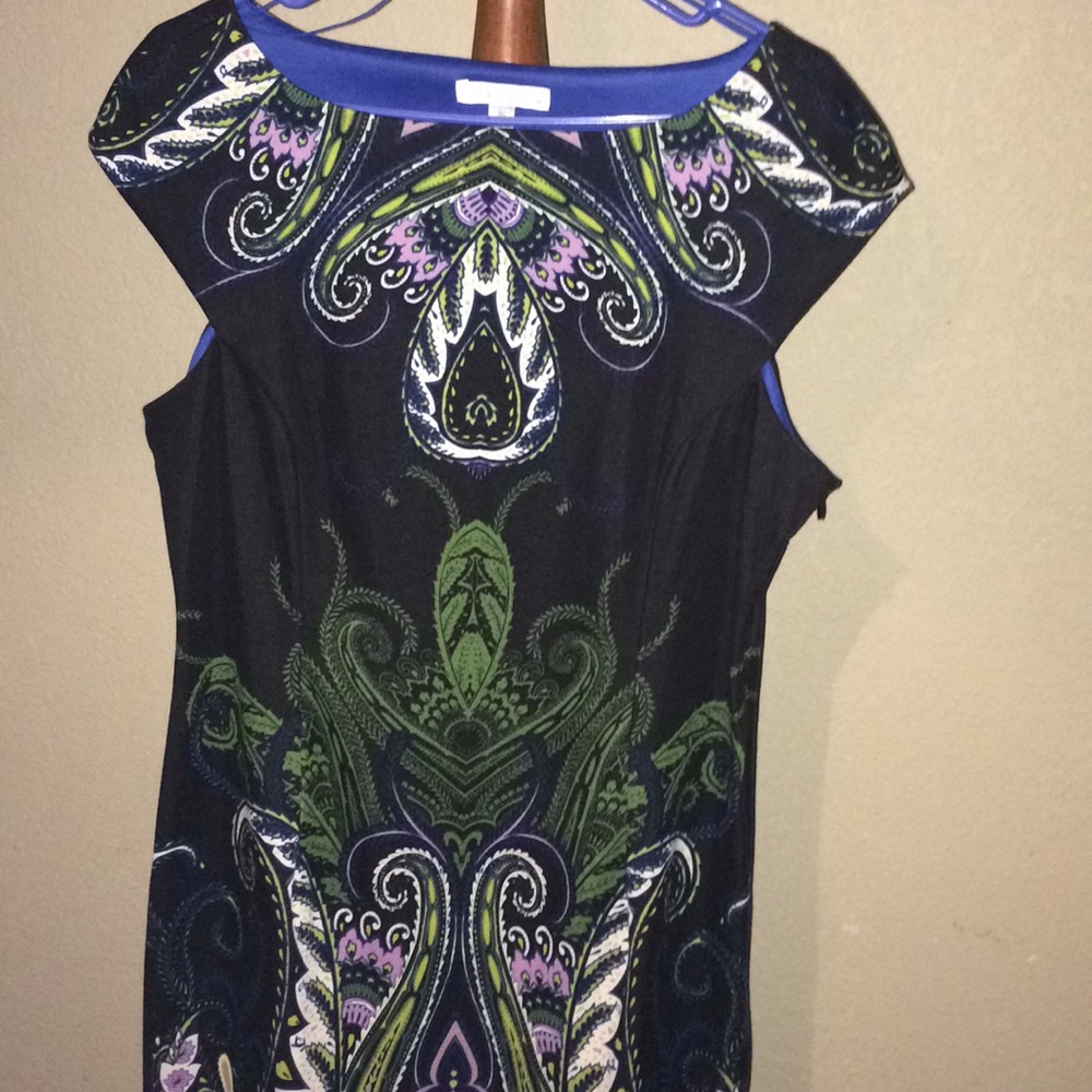 London Times Cap Sleeve Dress