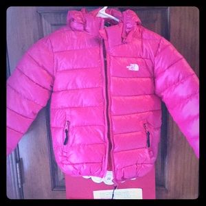 Pink NorthFace girl’s coat