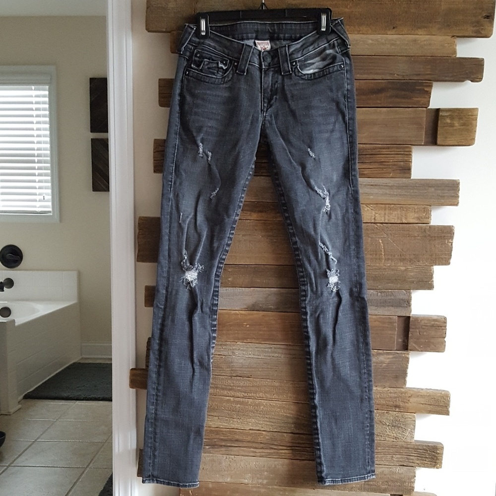 True Religion distressed skinny jeans