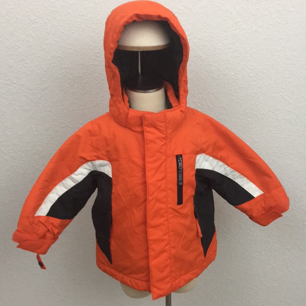 The Children’s Place Orange & Black coat 6-9mos