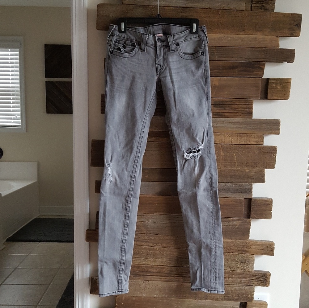 True Religion distressed skinny jeans