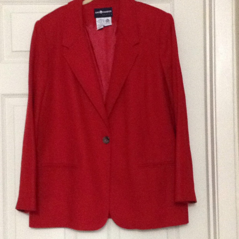 Red wool blazer
