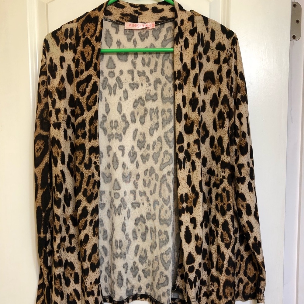 Leopard print cardigan