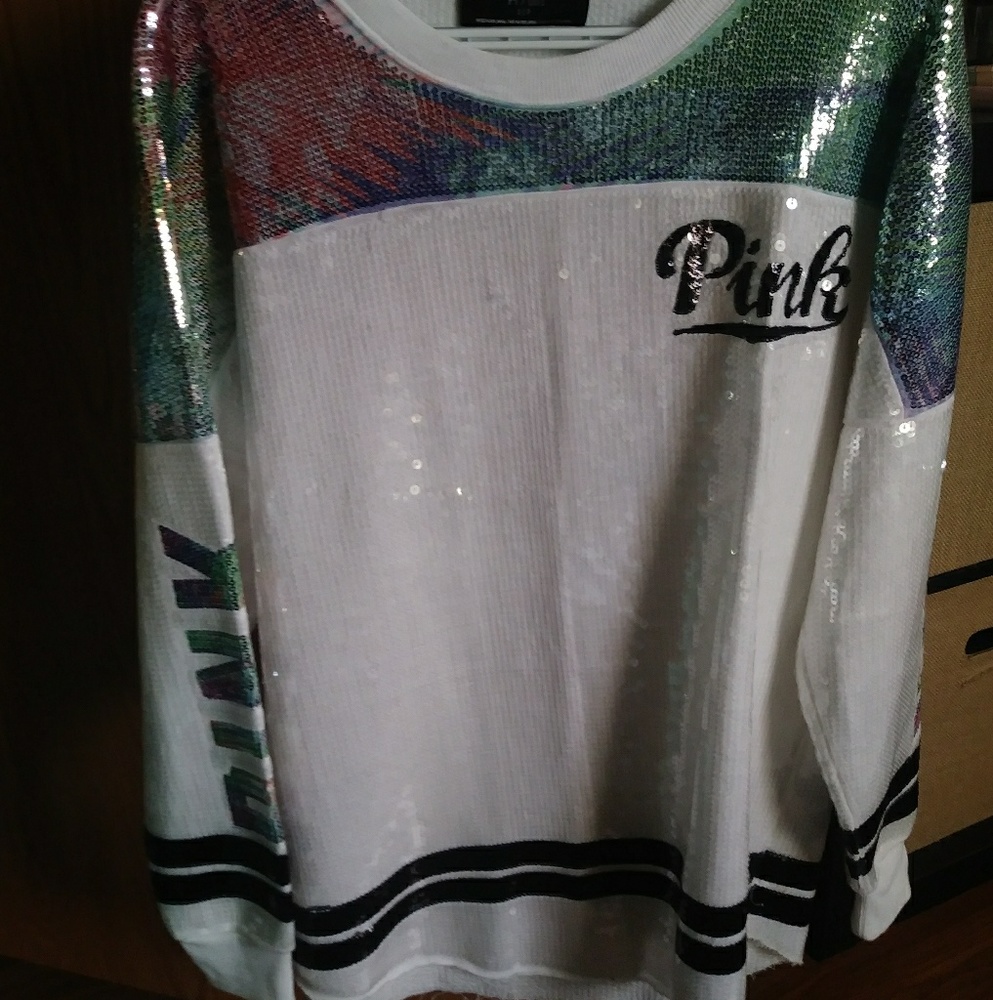 Victoria Secret Pink All Bling Crew 001