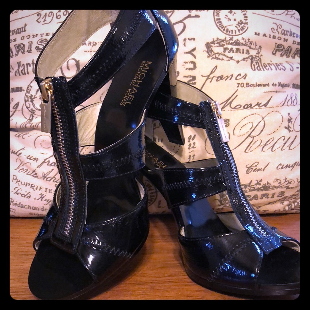 Michael Kors Berkley T-Strap Sandals.