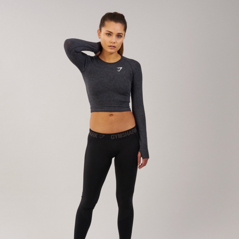 Gymshark seamless cropped long sleeve Size XS