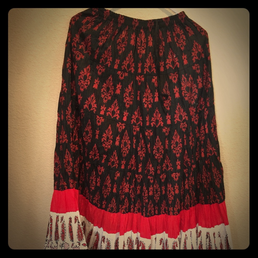 Long boho skirt