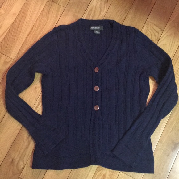 Eddie Bauer Sweaters - Eddie Bauer navy v-neck cardigan sweater