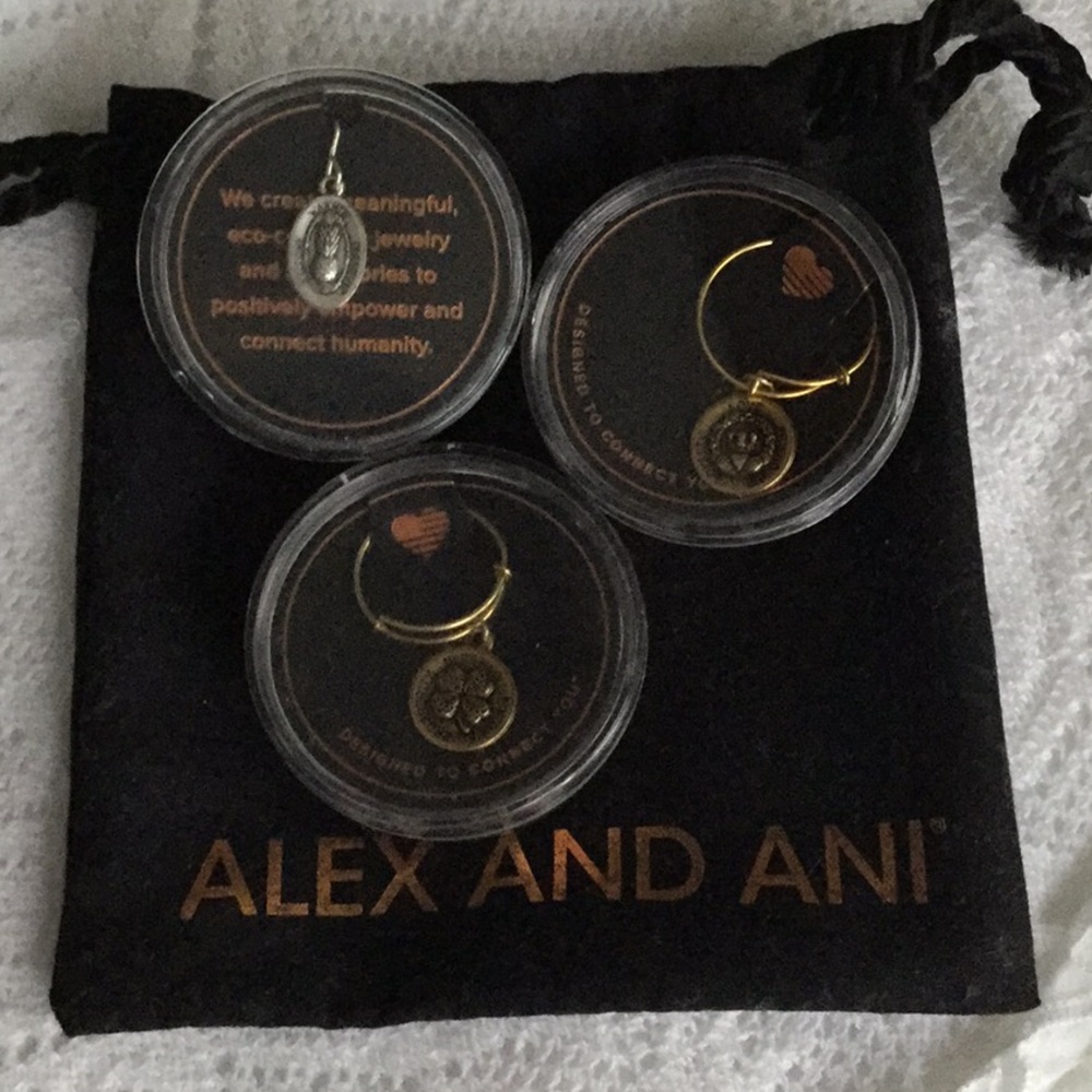 Alex and Ani charm rings & charm necklace