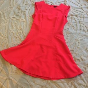 Neon pink structured dress