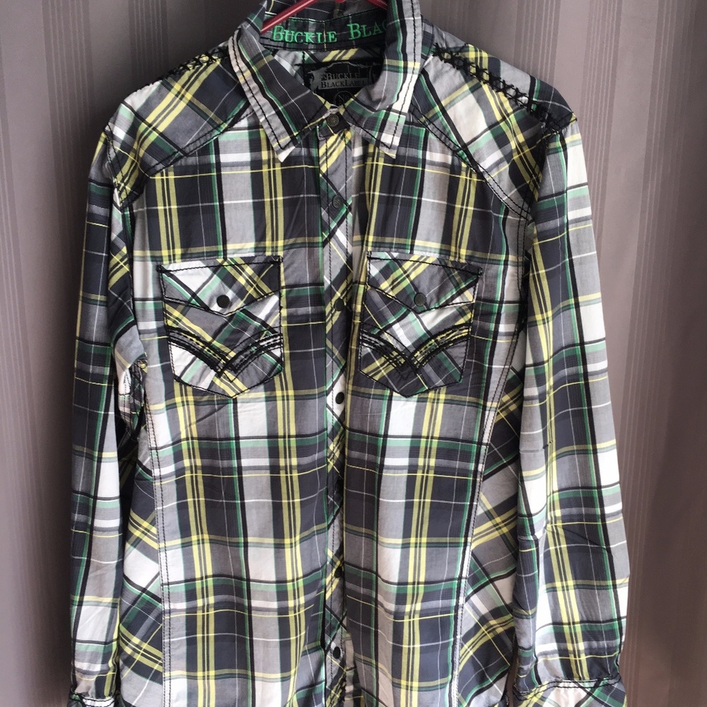 Buckle Black men's slim fit button-down shirt