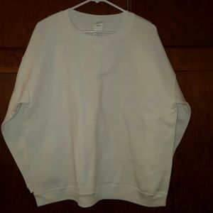 Hanes Comfort Soft White Sweatshirt Large