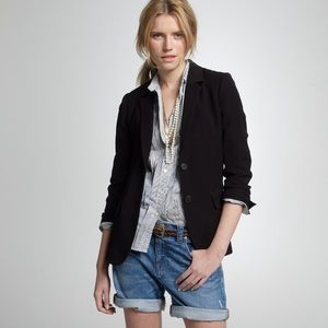 NWT J Crew Black Button Studo Blazer