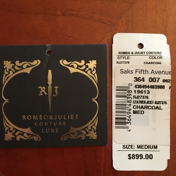 Romeo & Juliet Couture Leather Jacket - Picture 2 of 7