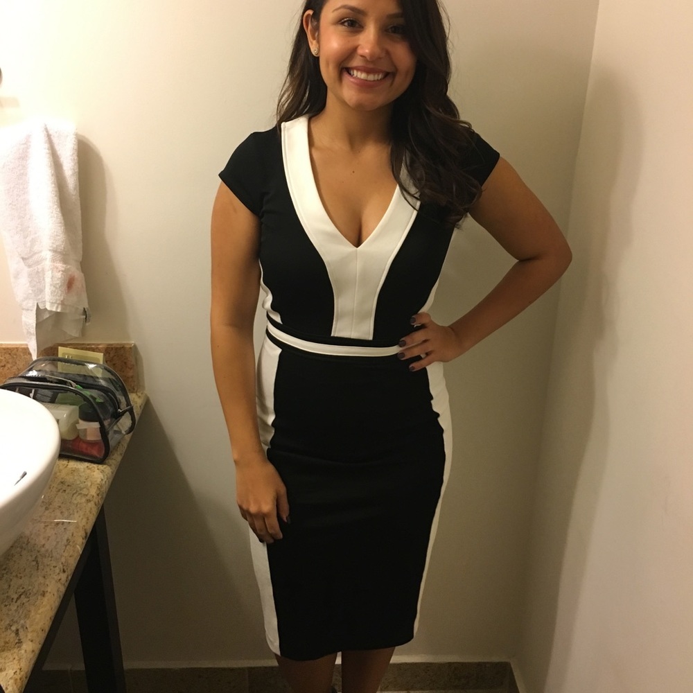 H&M Black and white Gala Dress