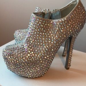 Platform Rhinestone Heels