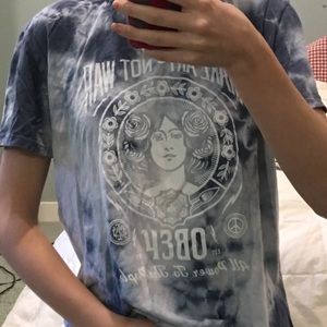 Obey blue tie-dye tee