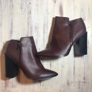 ‘Just Fab’ Patent Leather Studded Booties