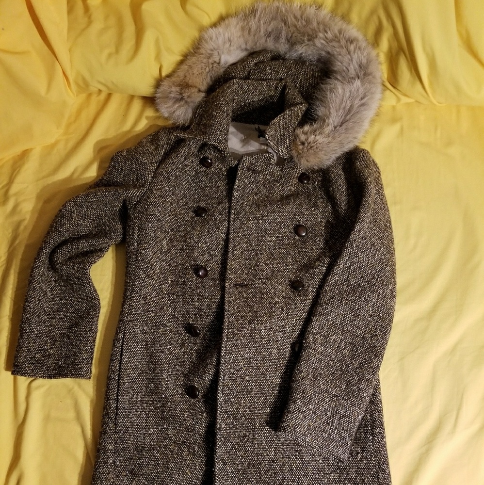 Tweed J.Crew long jacket size 8