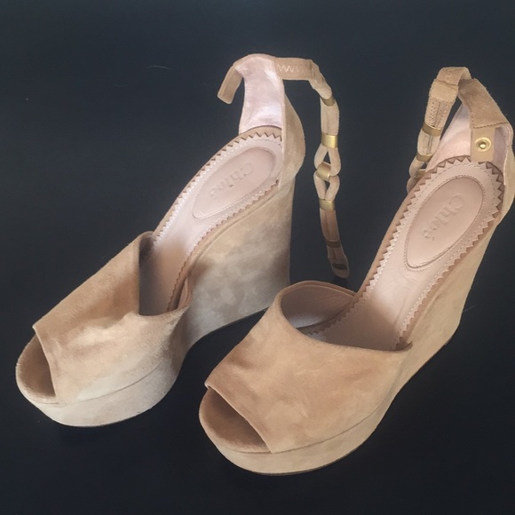 Chloe Suede Wedges - Picture 2 of 3