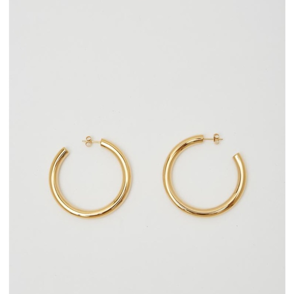 Bagatiba Gold Hollow Hoops