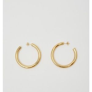 Bagatiba Gold Hollow Hoops