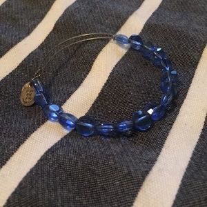 Alex and Ani blue beaded bracelet