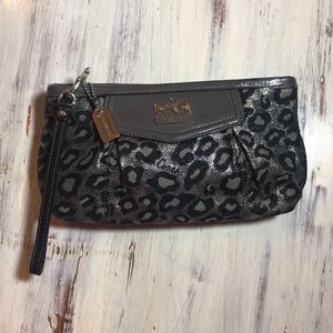 Coach Metallic Leopard Print Clutch/Wristlet
