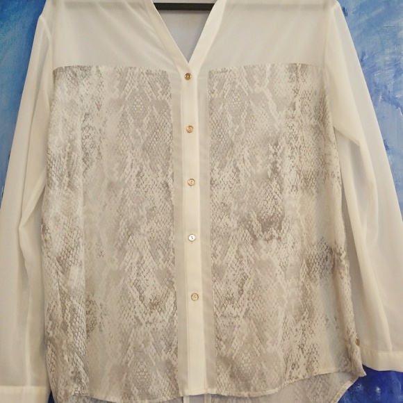 Gorgeous Jaspal white sheer snakeskin print blouse - Picture 8 of 8