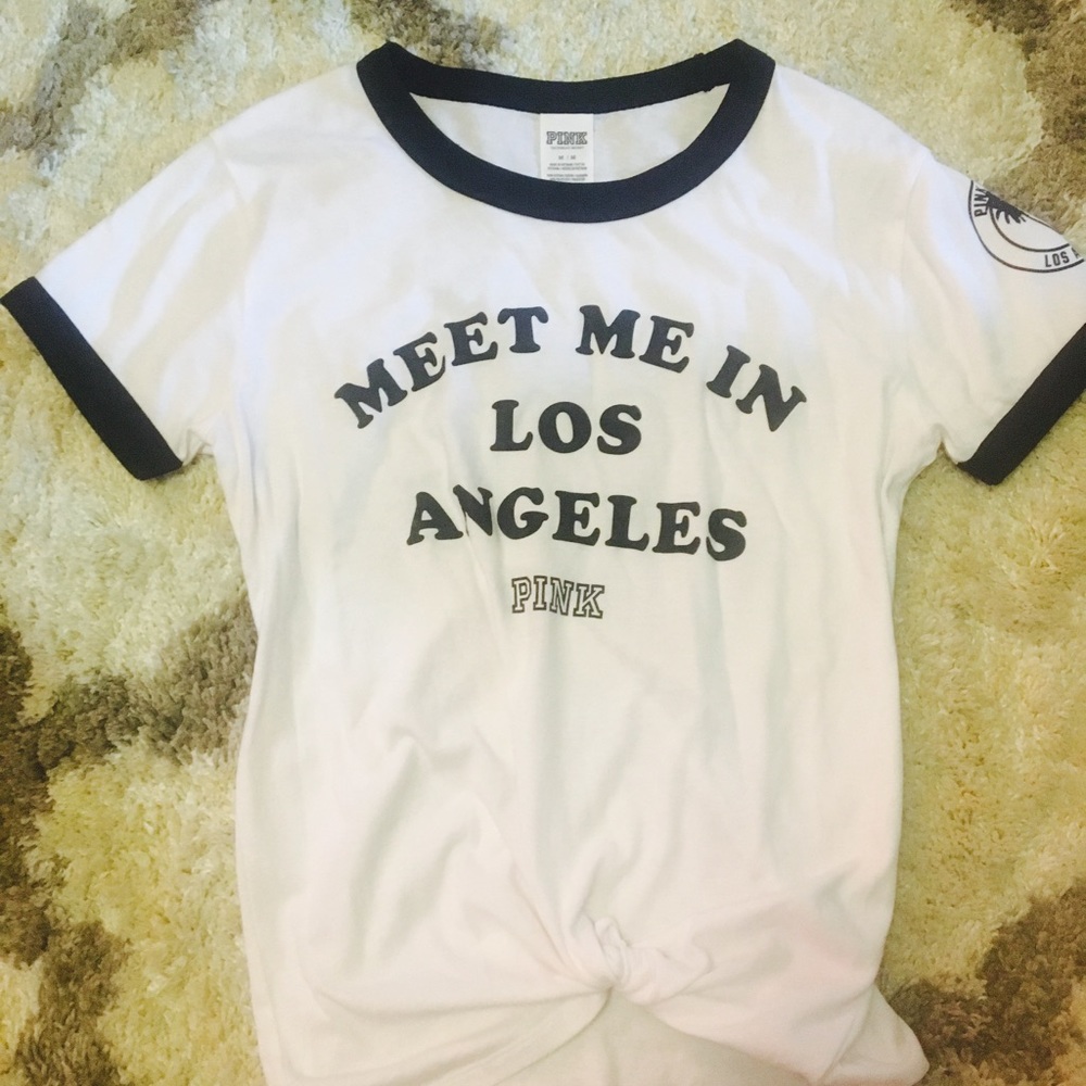 Victoria Secret Pink - Los Angeles Ringer Tee
