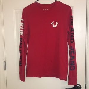 True Religion Red Long Sleeve Medium