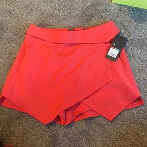 Coral envelope skort