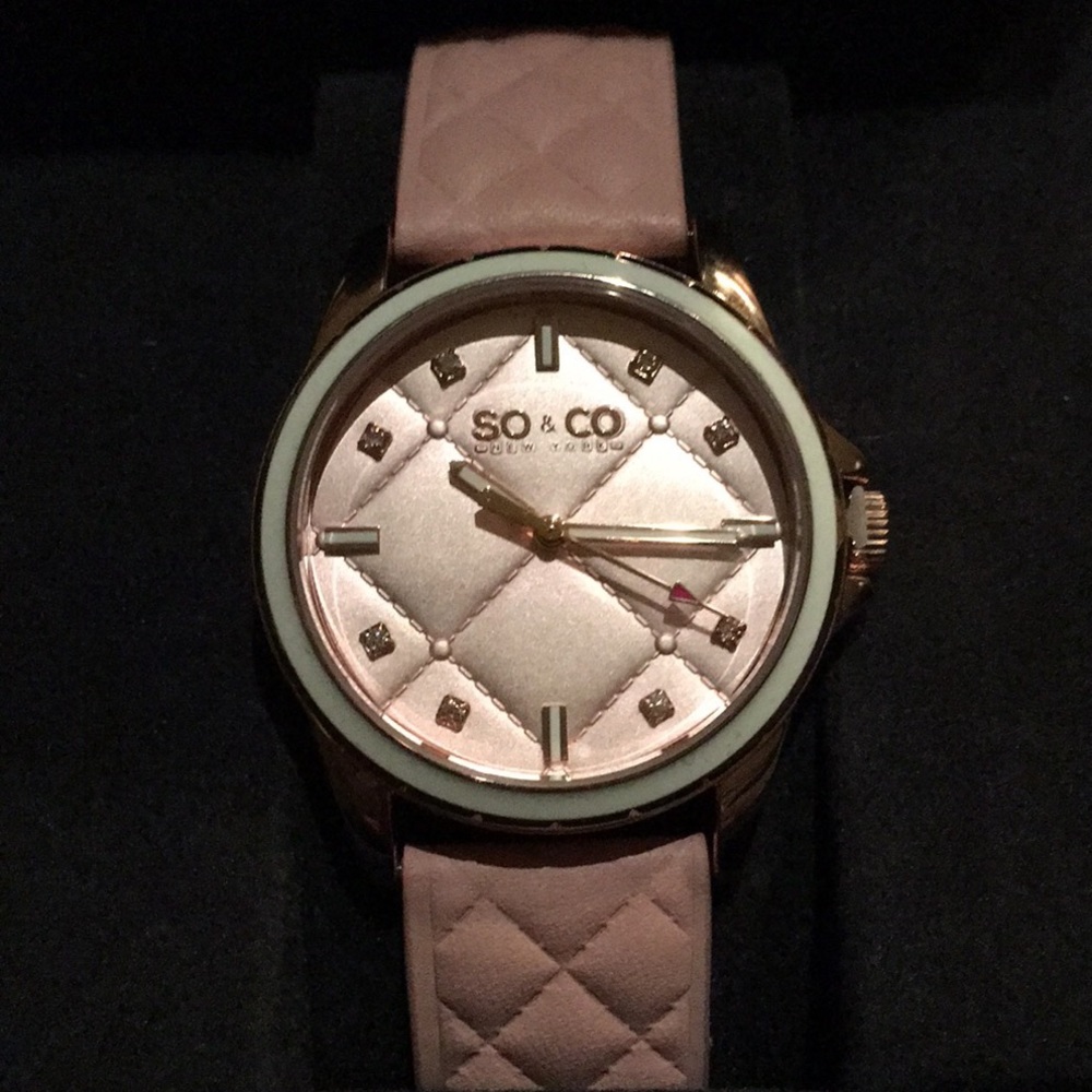 Rose gold tone watch